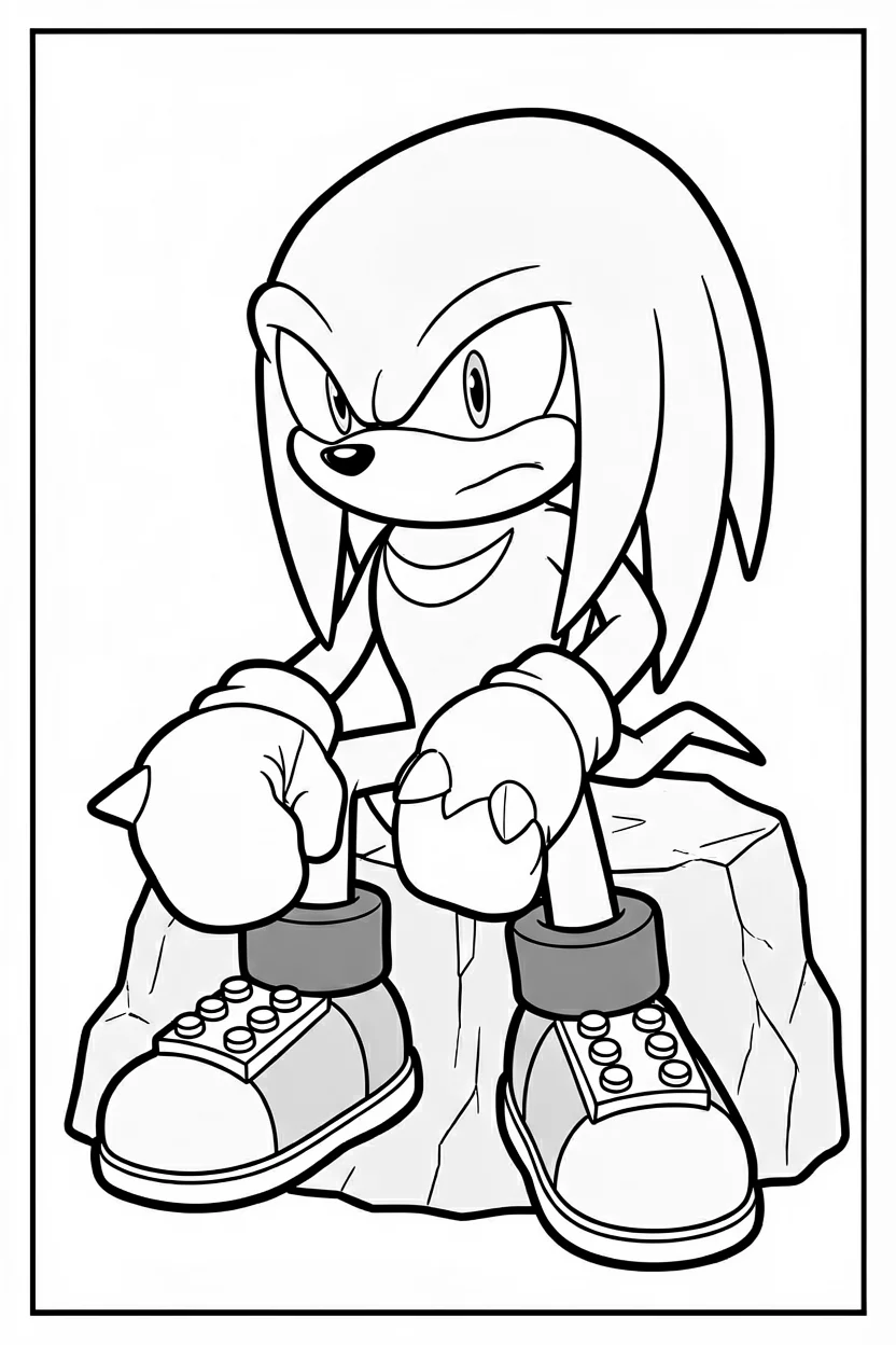 Desenhos do Knuckles para Imprimir e Colorir