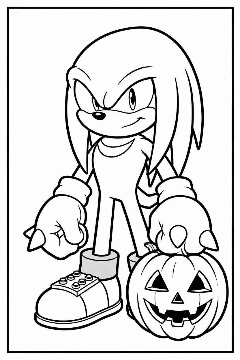 Desenhos do Knuckles para Imprimir e Colorir