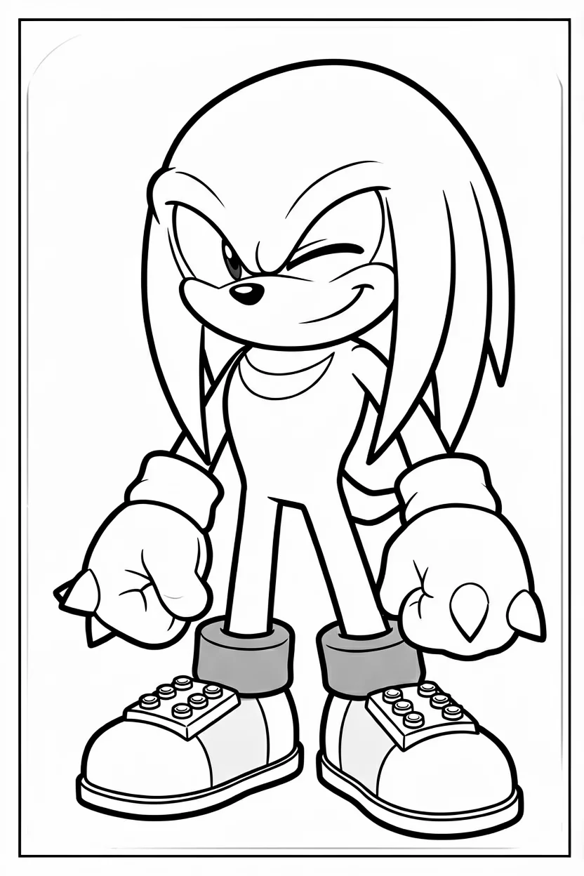 Desenhos do Knuckles para Imprimir e Colorir