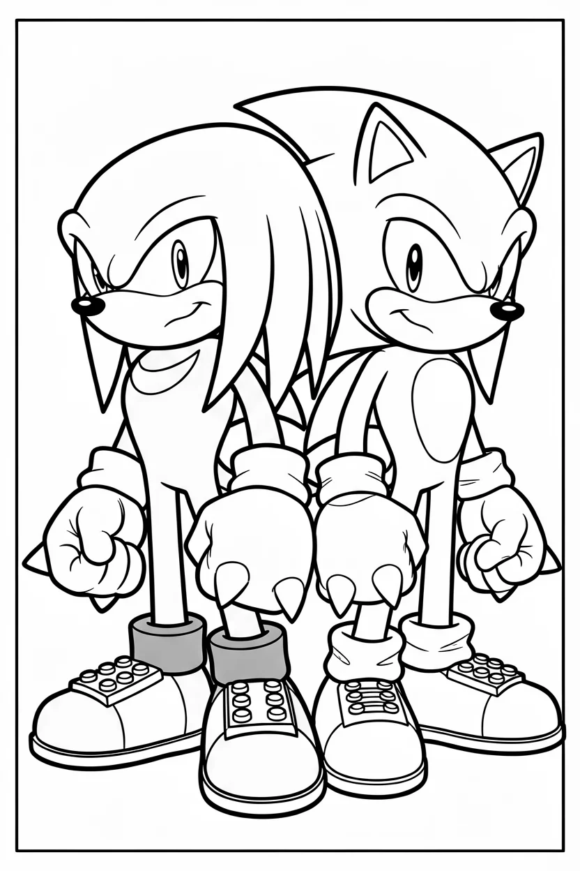 Desenhos do Knuckles para Imprimir e Colorir