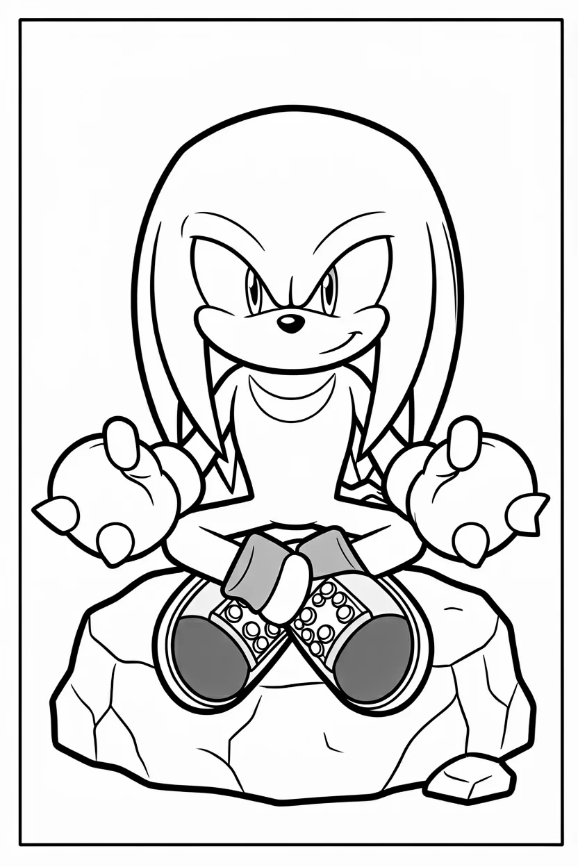 Desenhos do Knuckles para Imprimir e Colorir