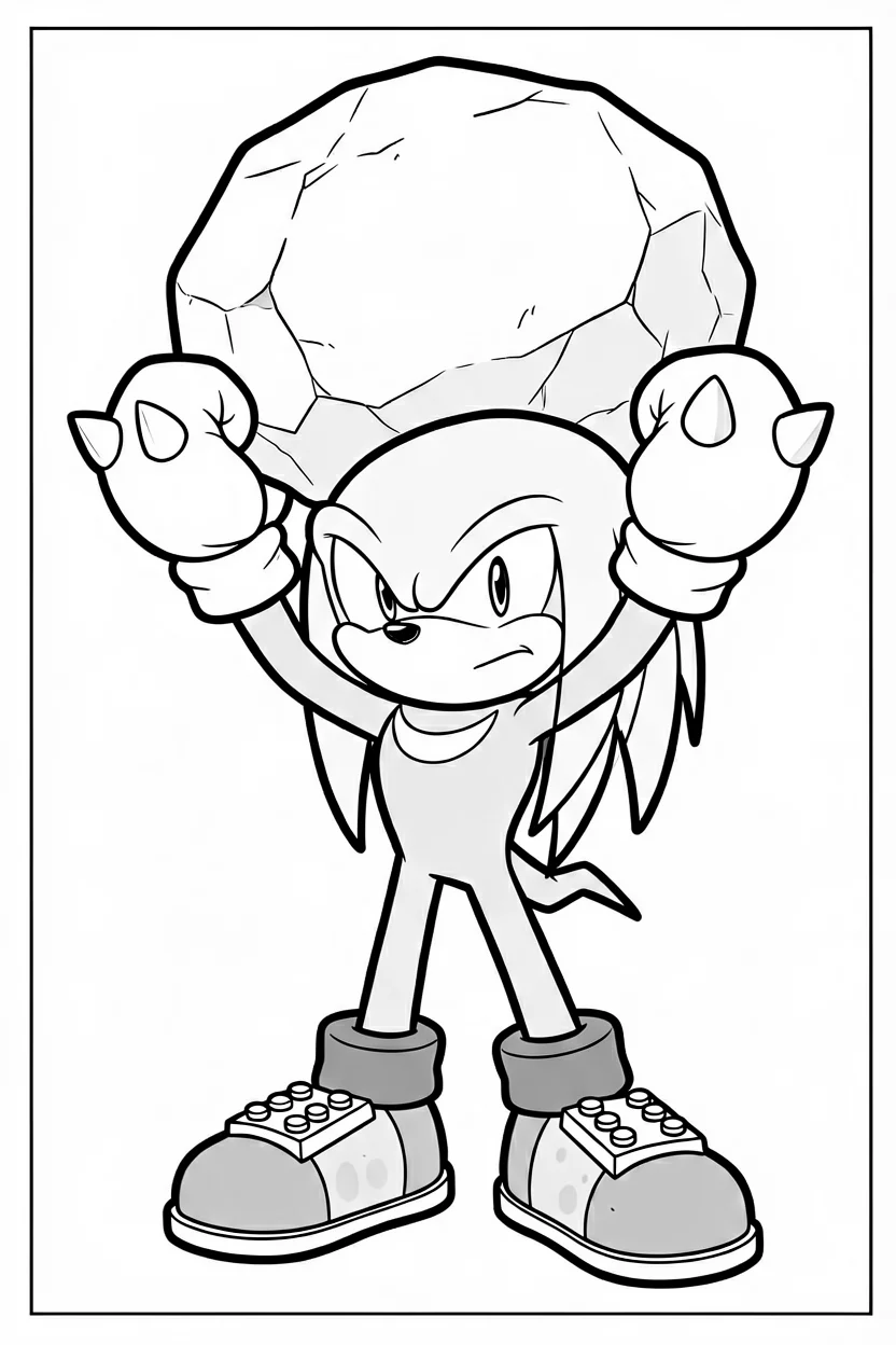 Desenhos do Knuckles para Imprimir e Colorir
