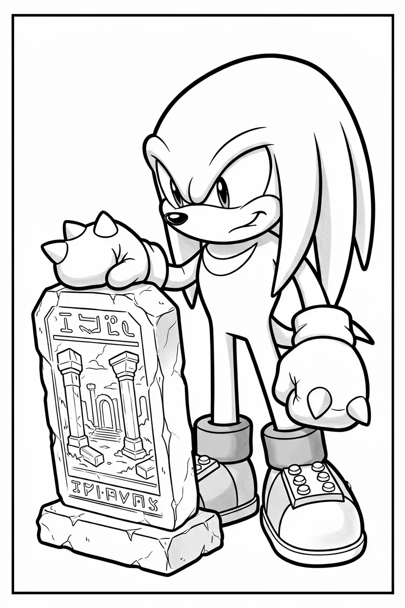 Desenhos do Knuckles para Imprimir e Colorir