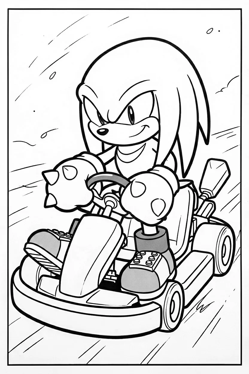 Desenhos do Knuckles para Imprimir e Colorir