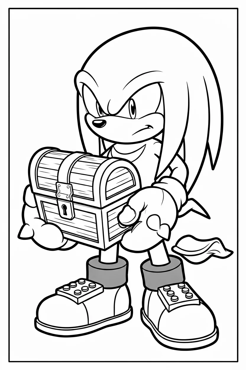 Desenhos do Knuckles para Imprimir e Colorir