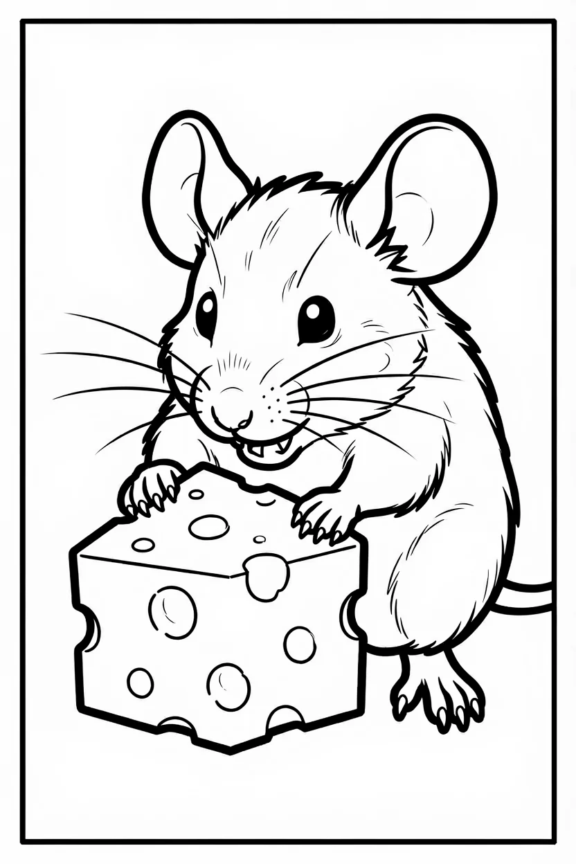 Desenhos do Rato para Imprimir e Colorir