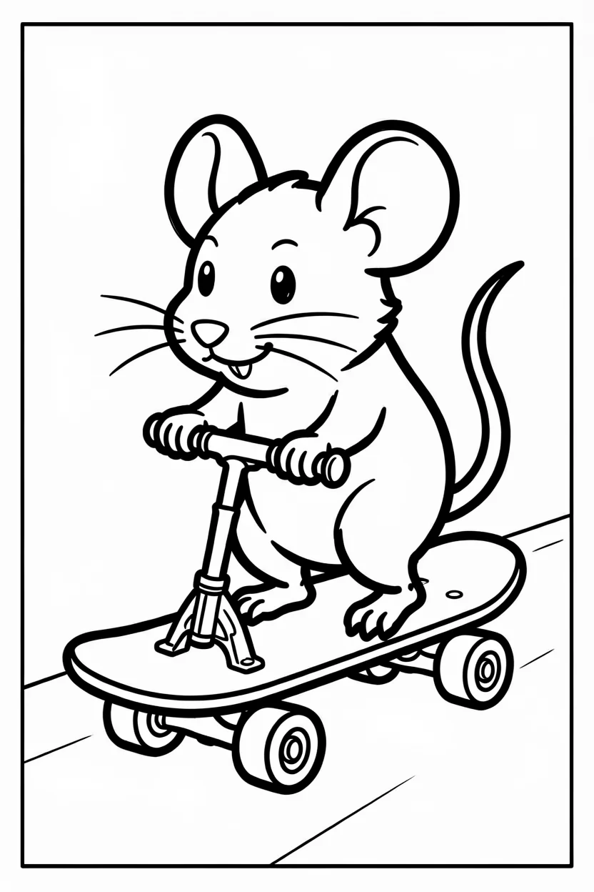 Desenhos do Rato para Imprimir e Colorir