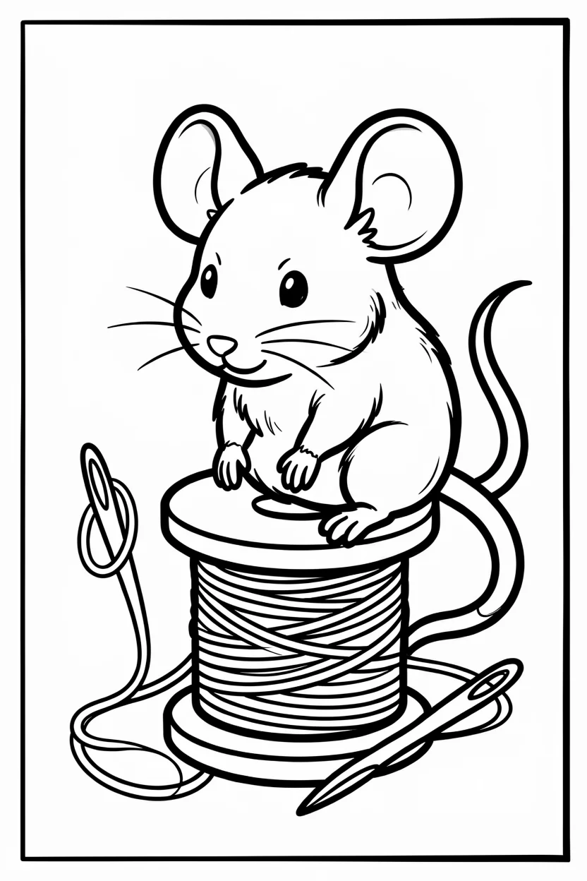 Desenhos do Rato para Imprimir e Colorir