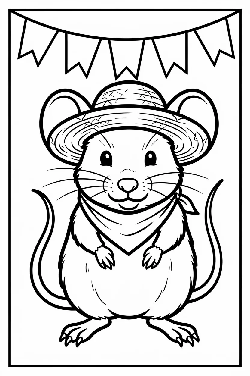 Desenhos do Rato para Imprimir e Colorir