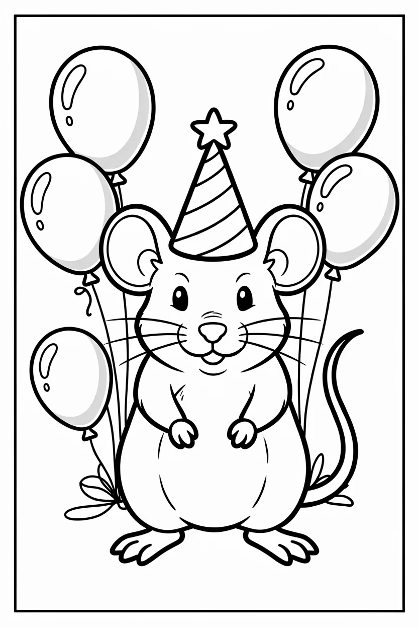 Desenhos do Rato para Imprimir e Colorir