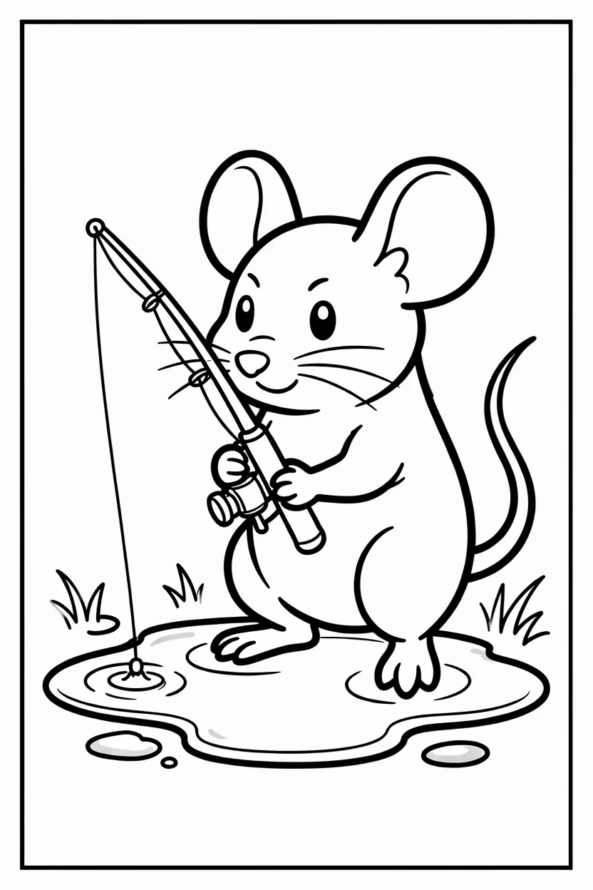 Desenhos do Rato para Imprimir e Colorir