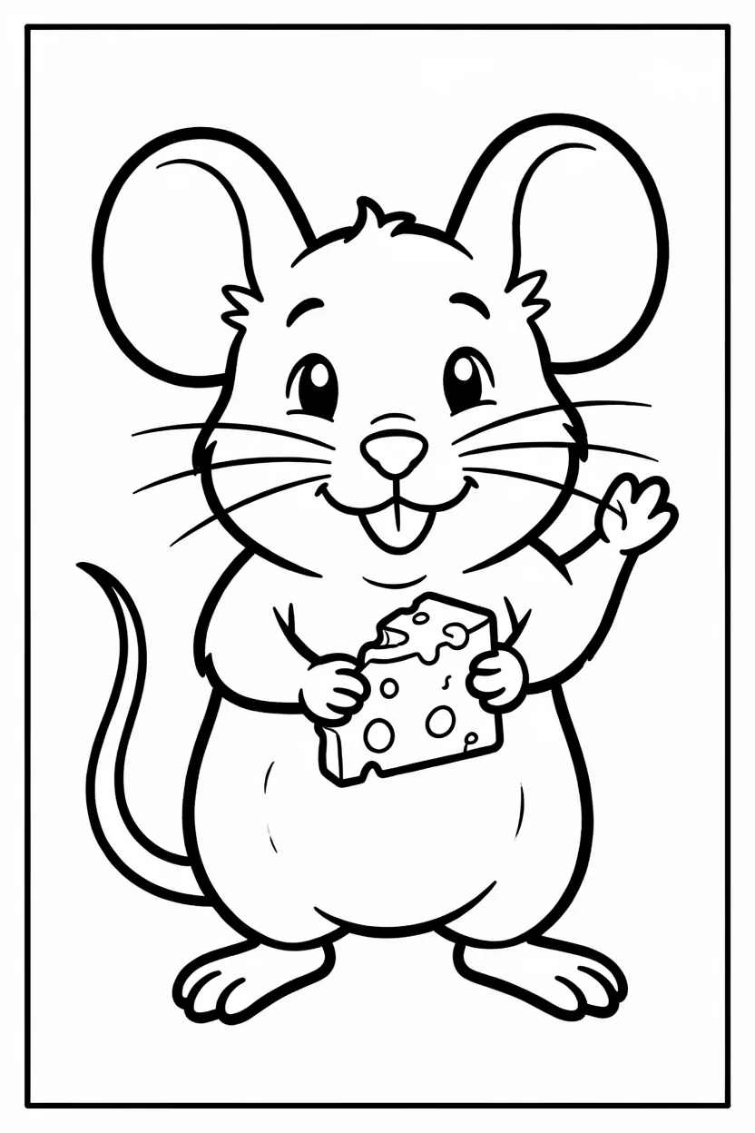 Desenhos do Rato para Imprimir e Colorir