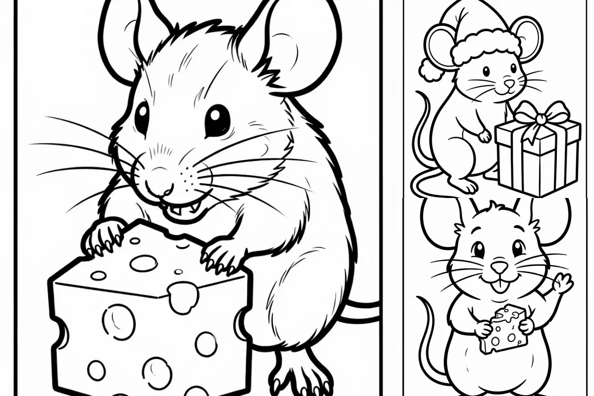 Desenhos do Rato para Imprimir e Colorir