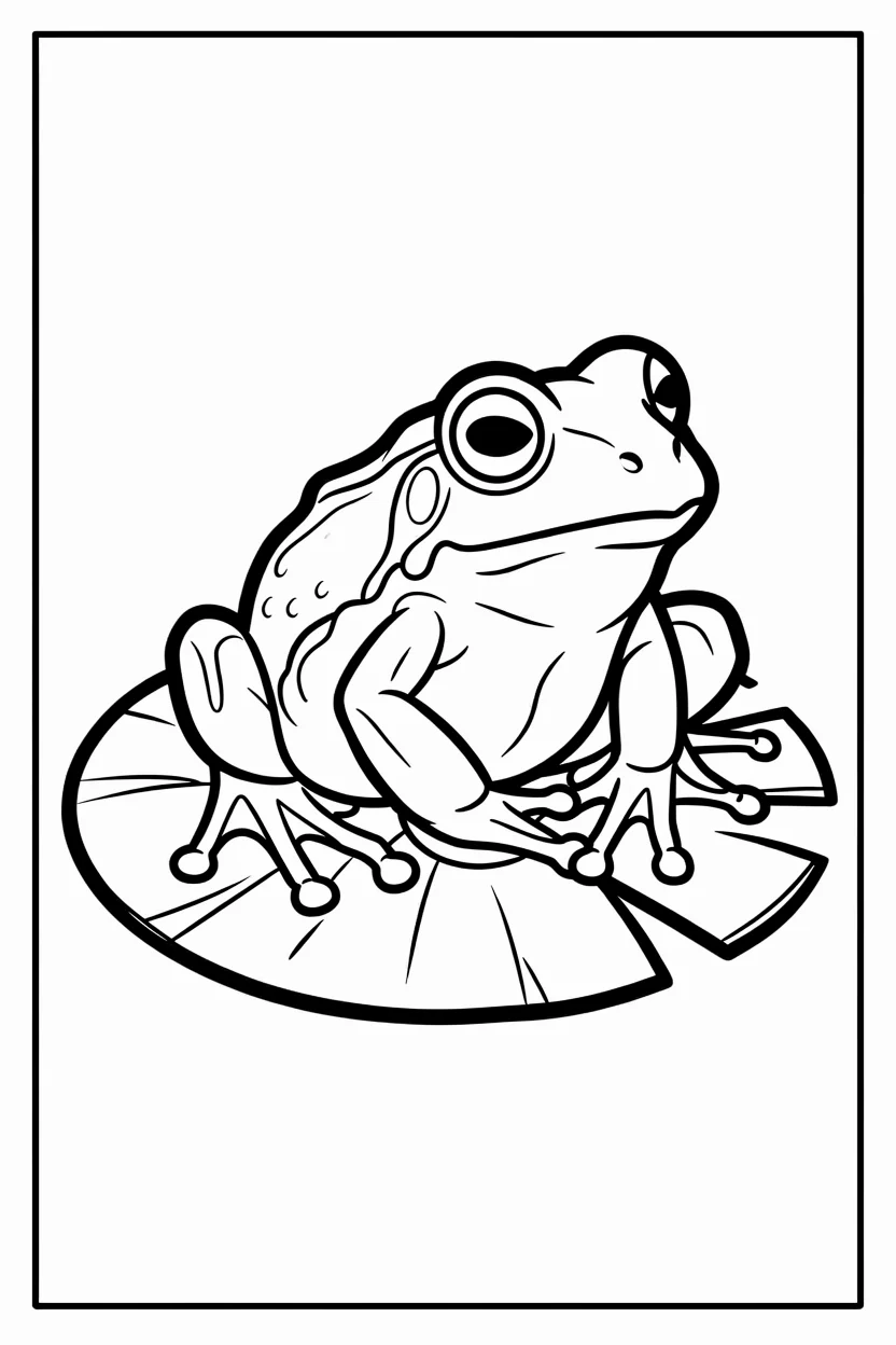 Desenhos do Sapo para Imprimir e Colorir