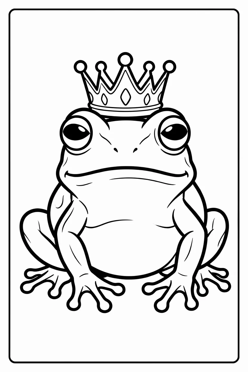 Desenhos do Sapo para Imprimir e Colorir