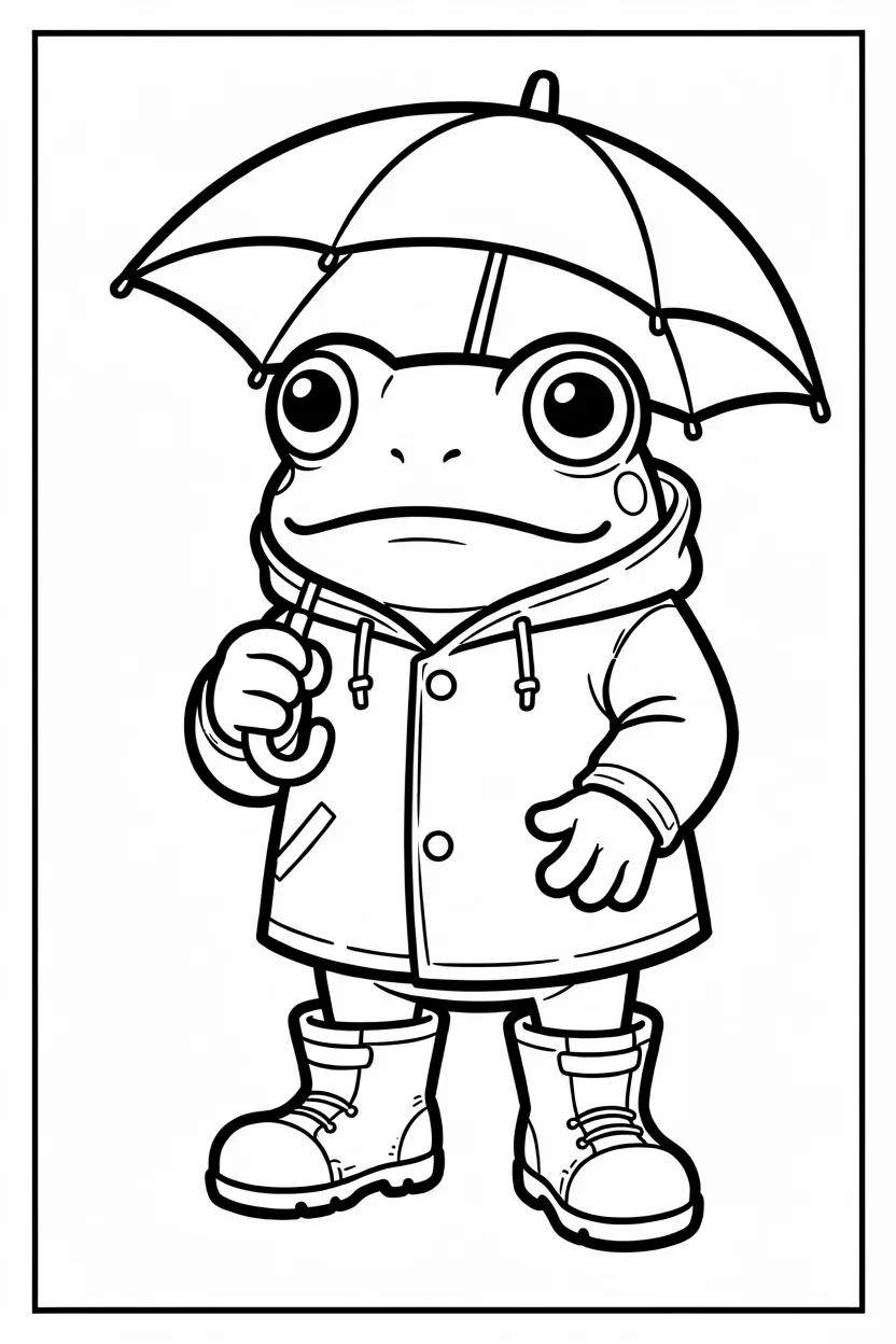 Desenhos do Sapo para Imprimir e Colorir