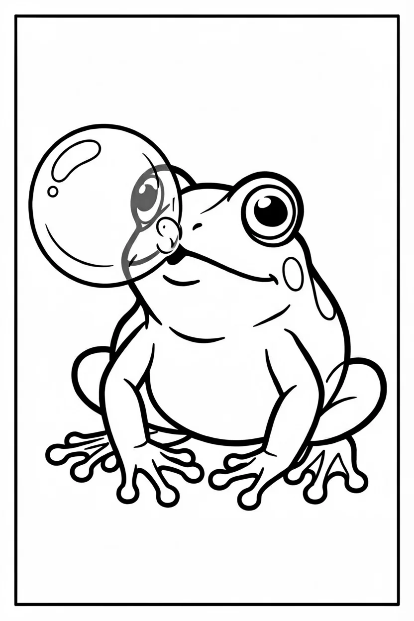 Desenhos do Sapo para Imprimir e Colorir