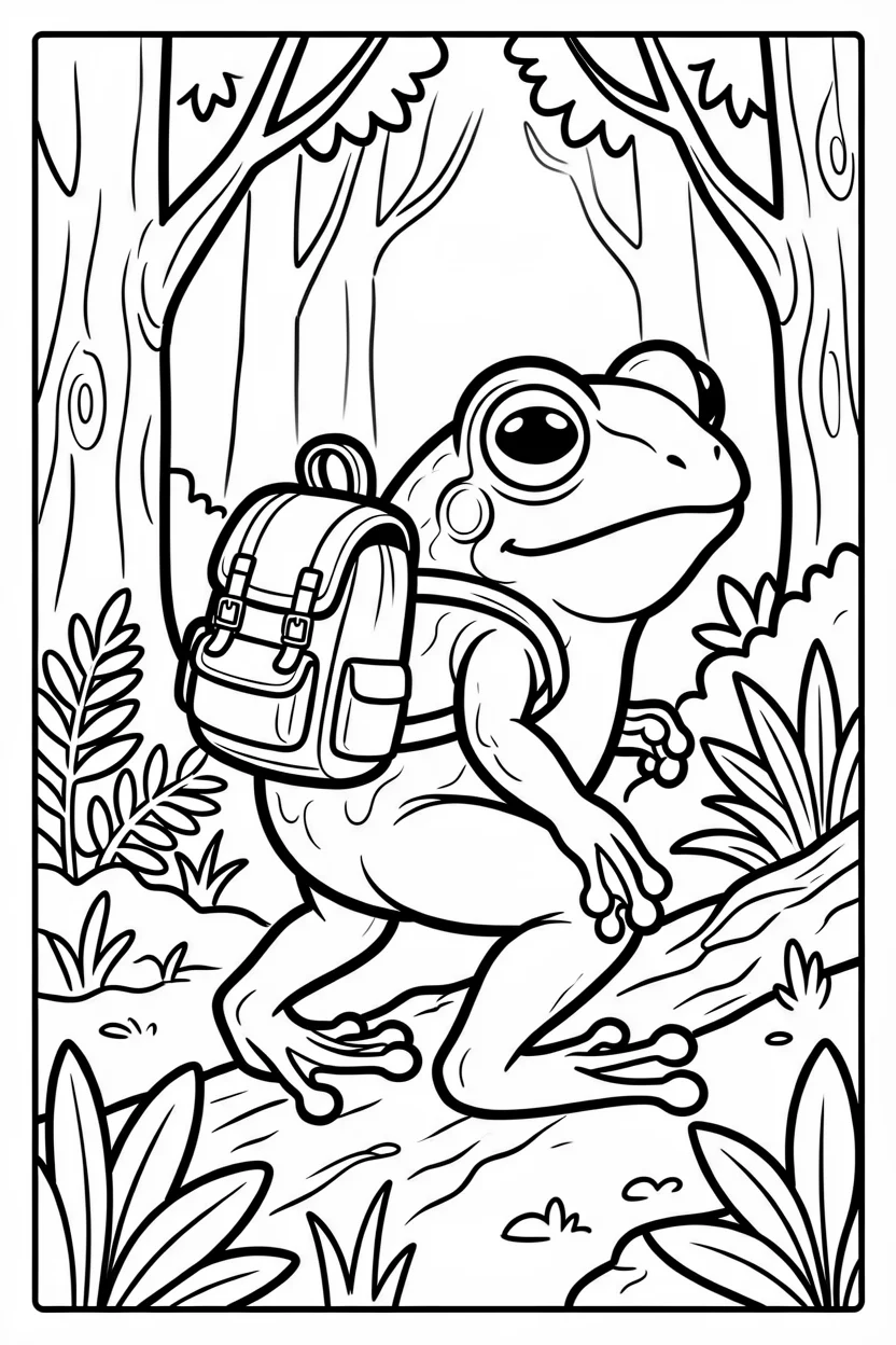 Desenhos do Sapo para Imprimir e Colorir