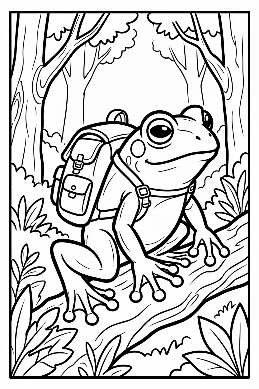 Desenhos do Sapo para Imprimir e Colorir