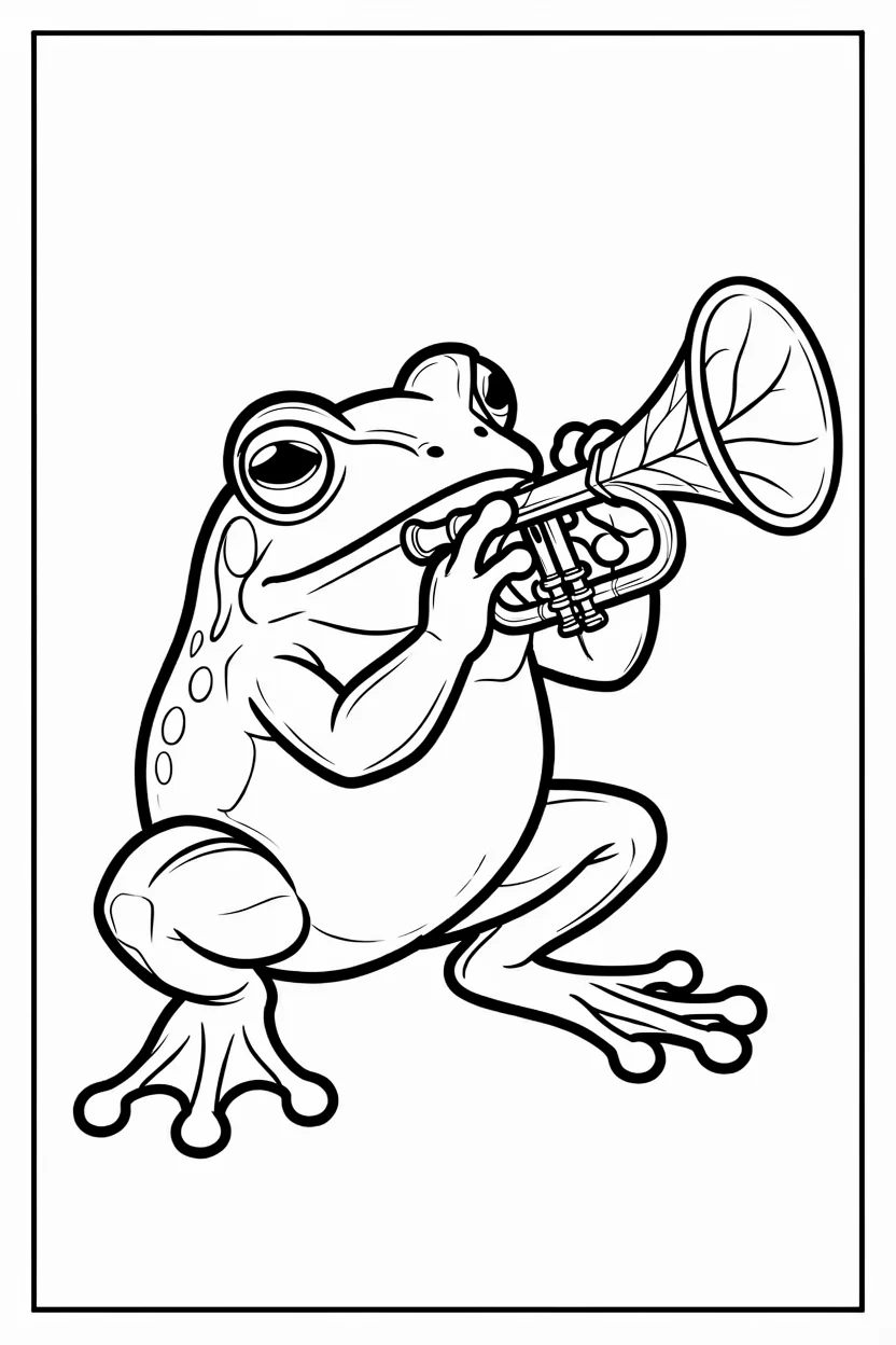 Desenhos do Sapo para Imprimir e Colorir