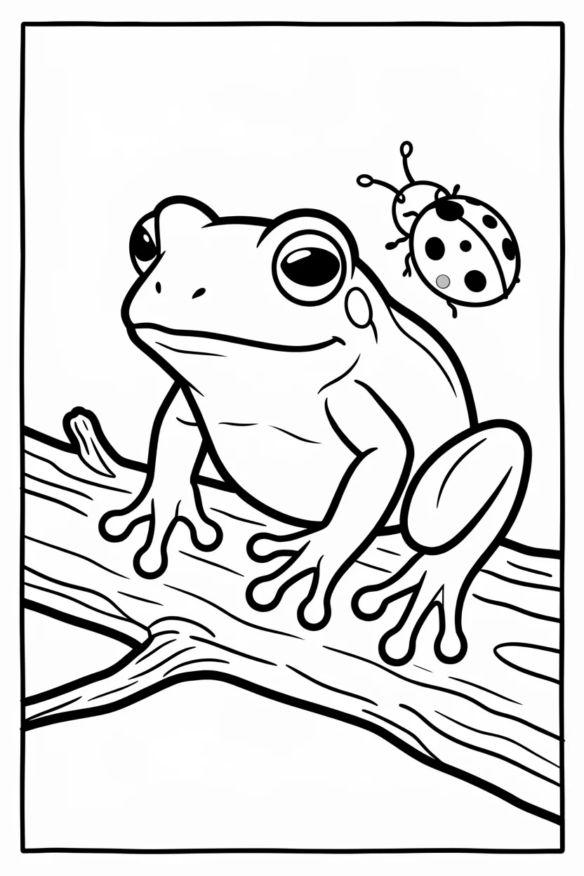 Desenhos do Sapo para Imprimir e Colorir