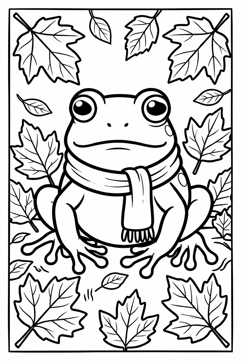Desenhos do Sapo para Imprimir e Colorir