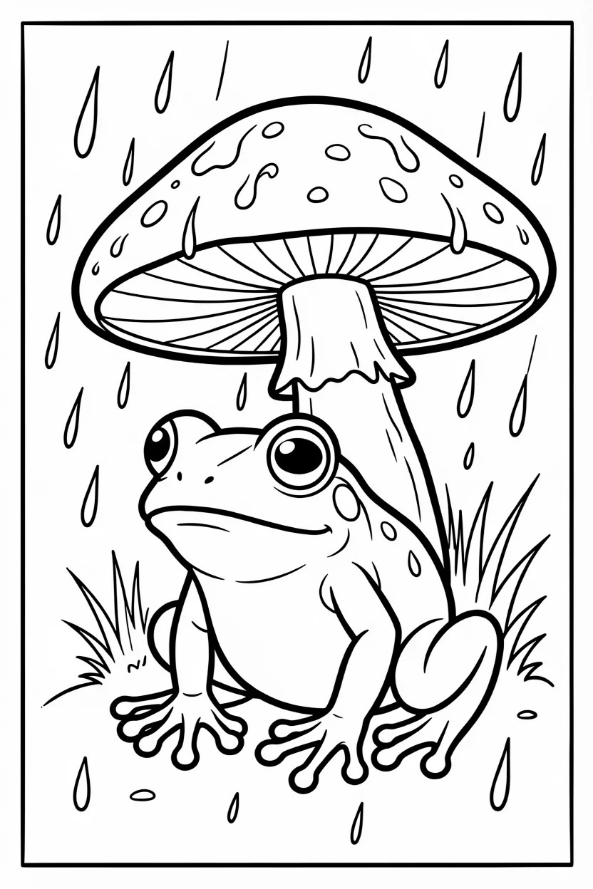 Desenhos do Sapo para Imprimir e Colorir