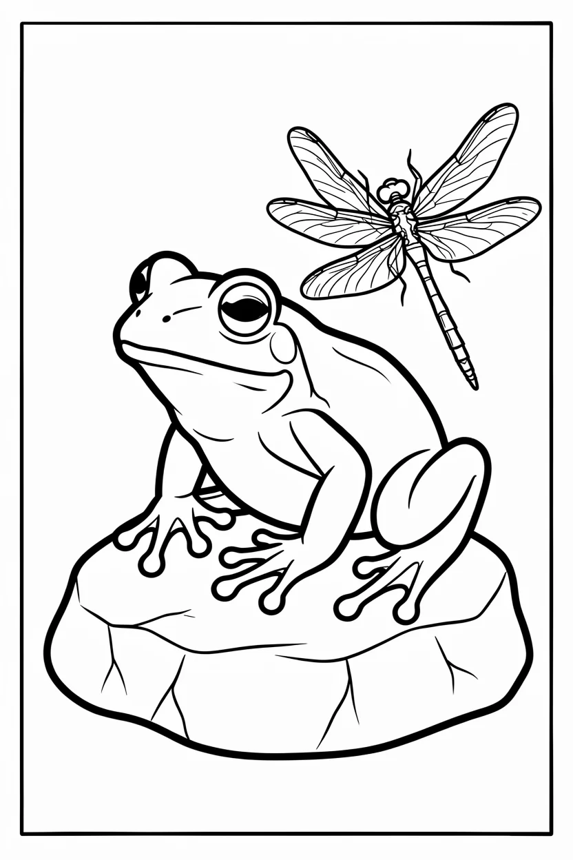 Desenhos do Sapo para Imprimir e Colorir