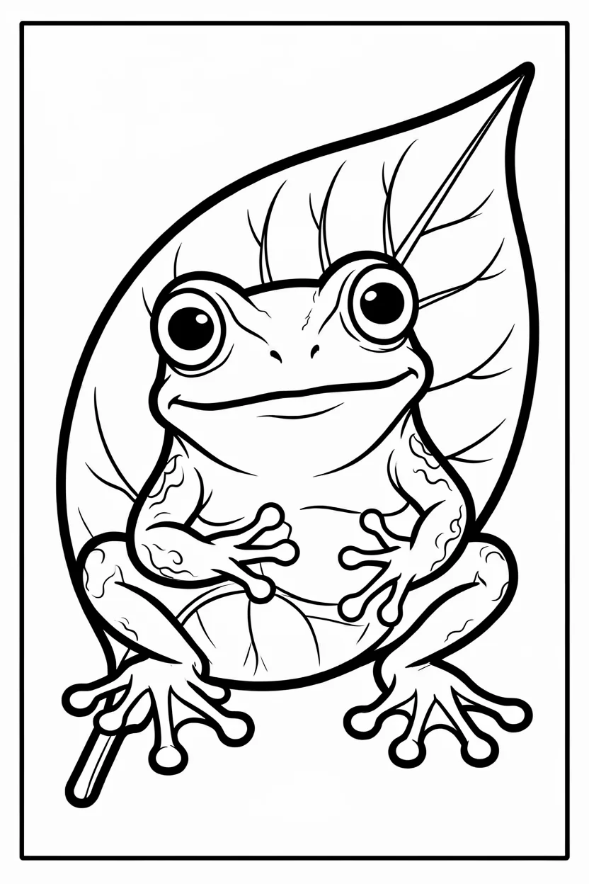 Desenhos do Sapo para Imprimir e Colorir