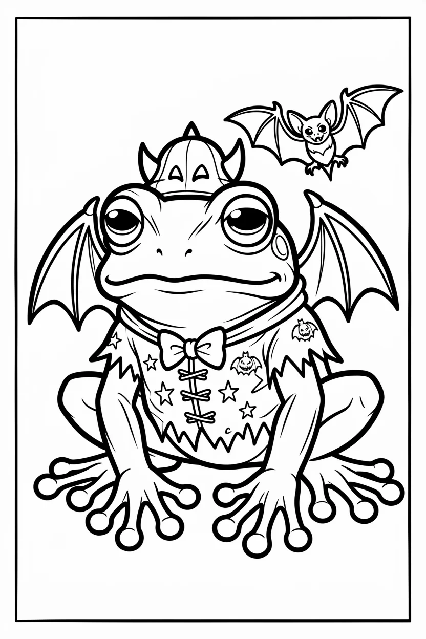 Desenhos do Sapo para Imprimir e Colorir