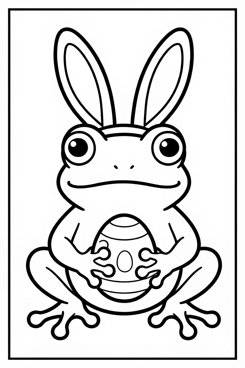 Desenhos do Sapo para Imprimir e Colorir