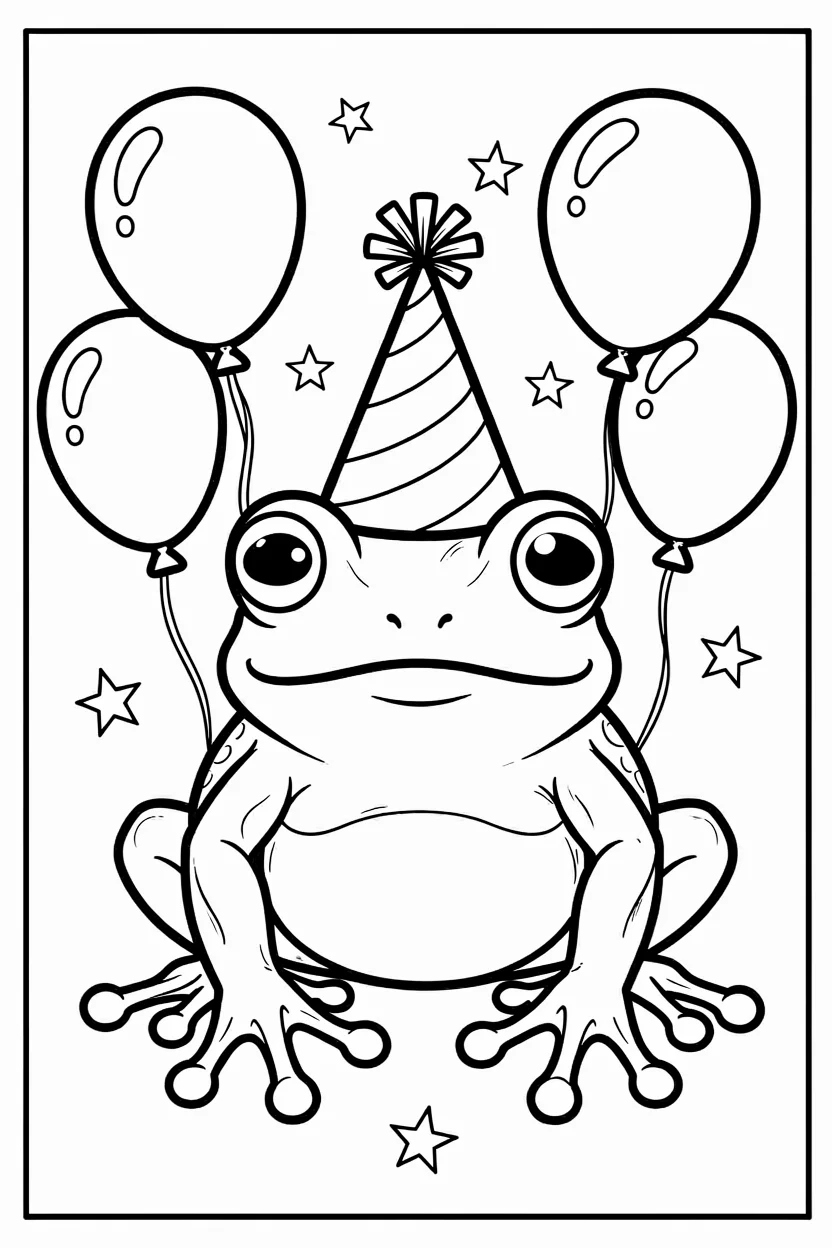 Desenhos do Sapo para Imprimir e Colorir