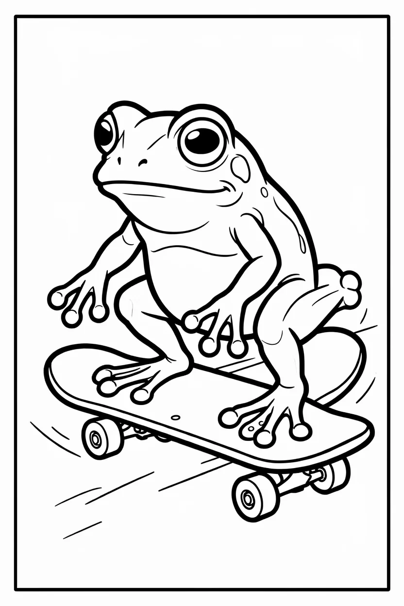 Desenhos do Sapo para Imprimir e Colorir