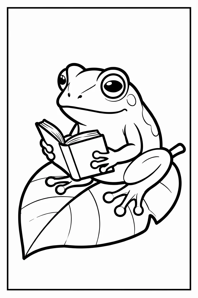 Desenhos do Sapo para Imprimir e Colorir