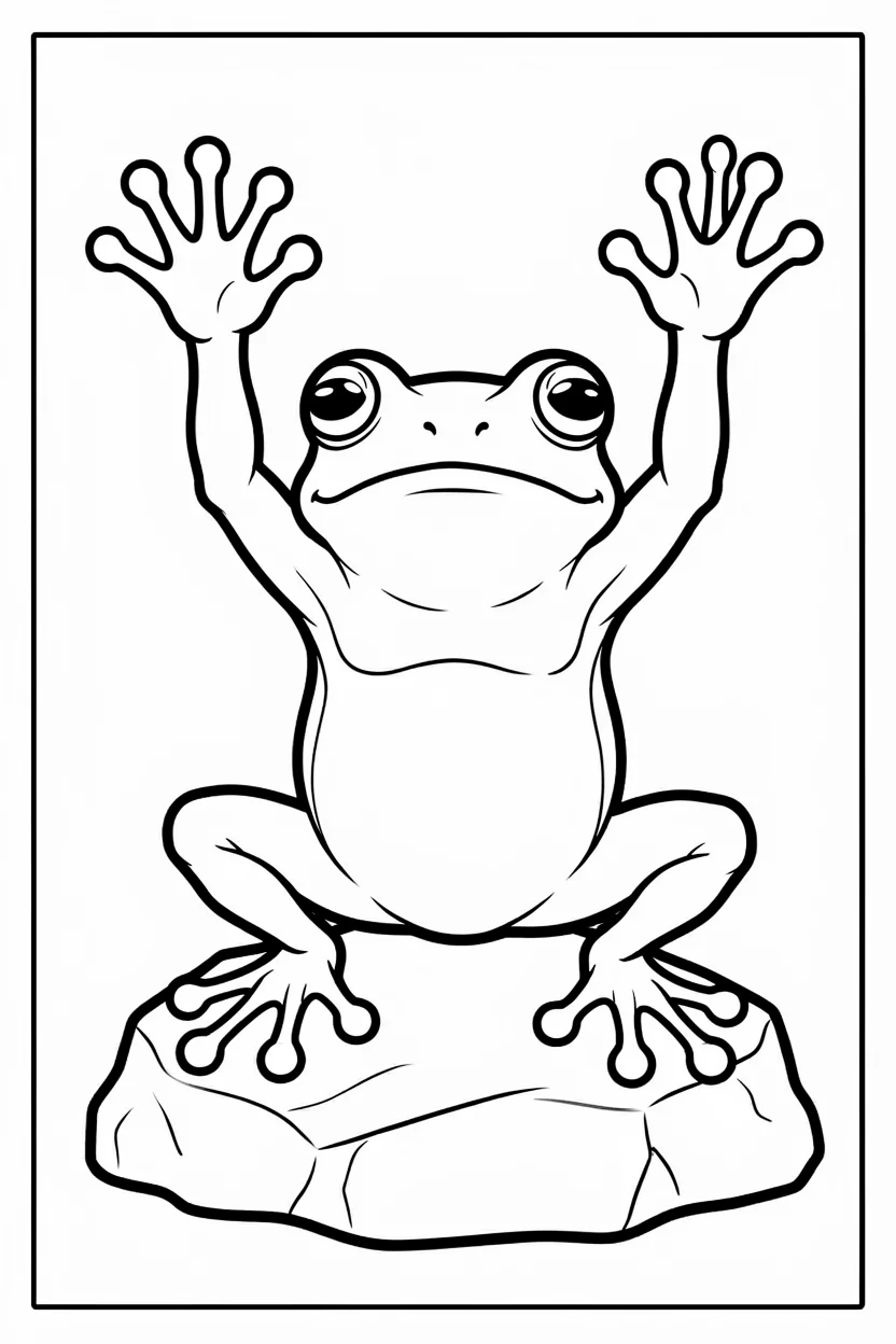 Desenhos do Sapo para Imprimir e Colorir