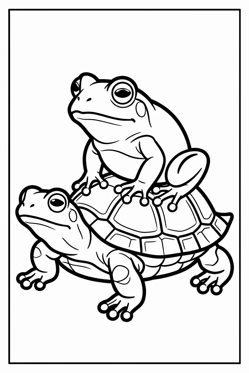 Desenhos do Sapo para Imprimir e Colorir