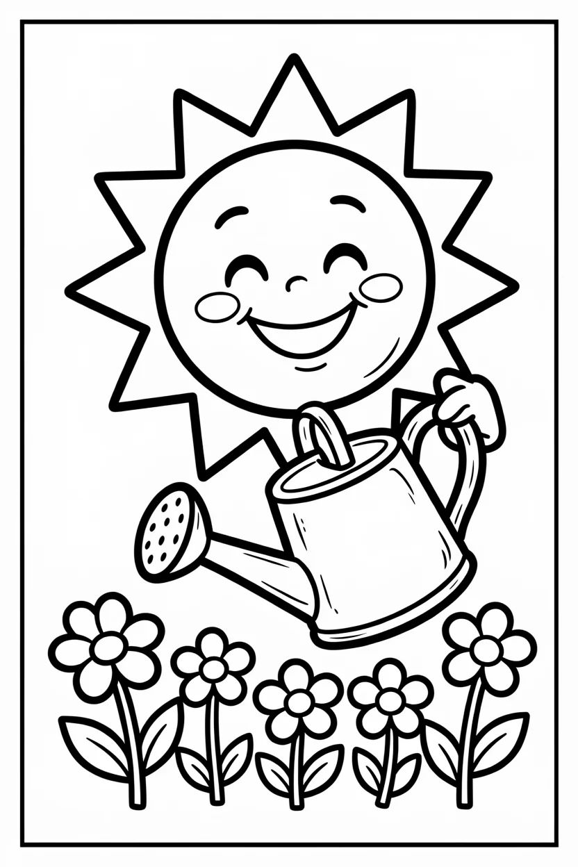Desenhos do Sol para Imprimir e Colorir