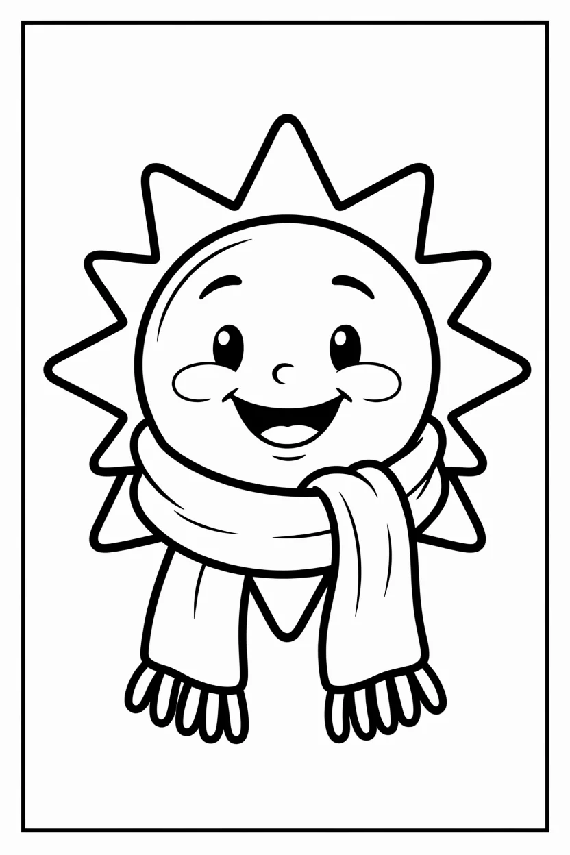 Desenhos do Sol para Imprimir e Colorir