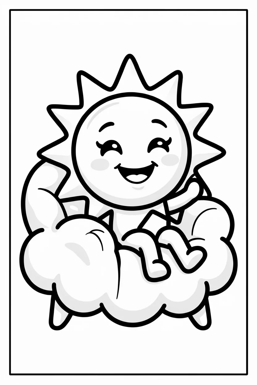 Desenhos do Sol para Imprimir e Colorir