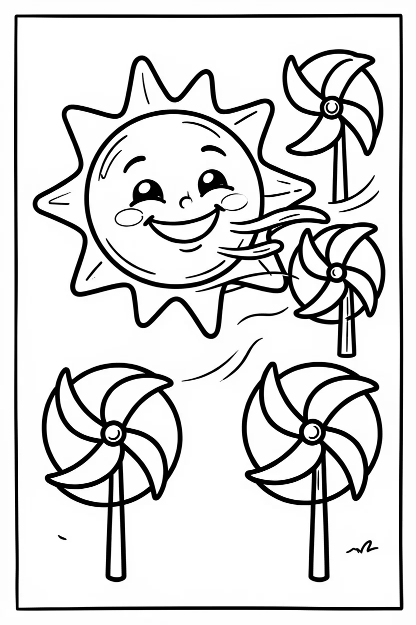Desenhos do Sol para Imprimir e Colorir