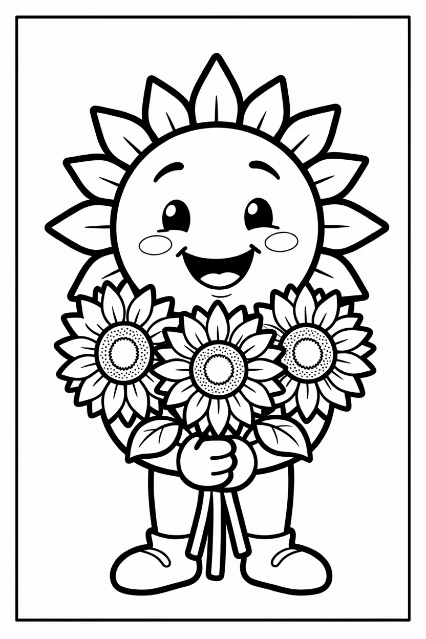 Desenhos do Sol para Imprimir e Colorir
