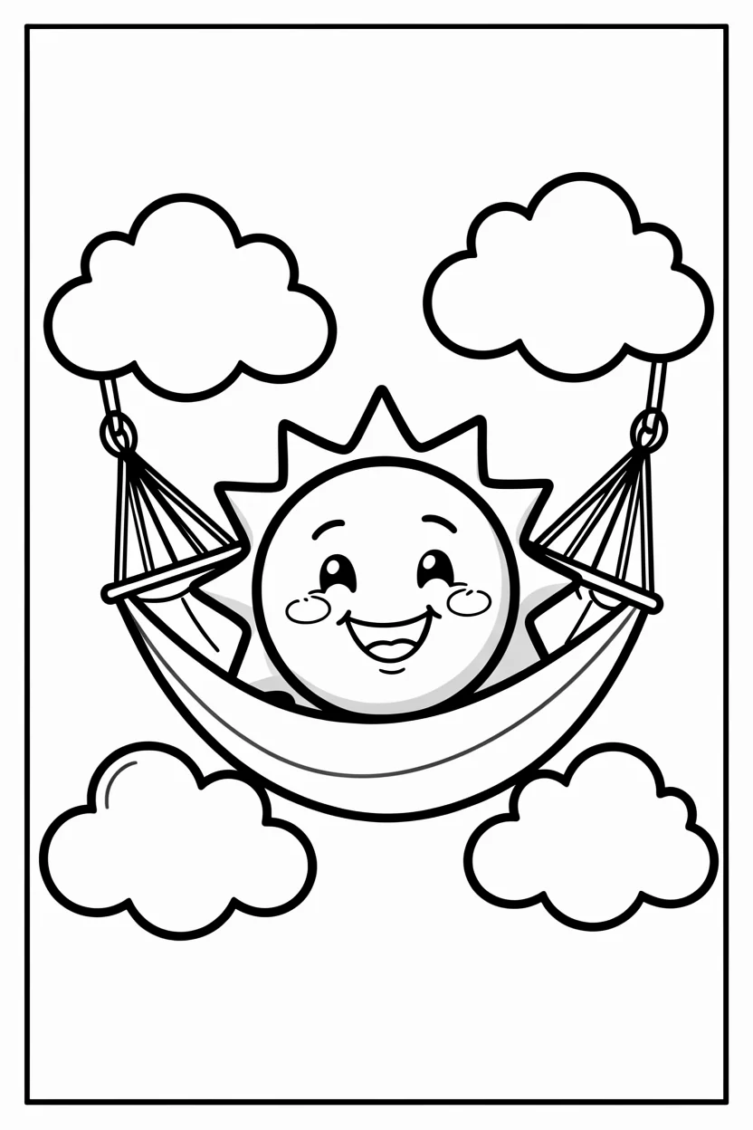 Desenhos do Sol para Imprimir e Colorir