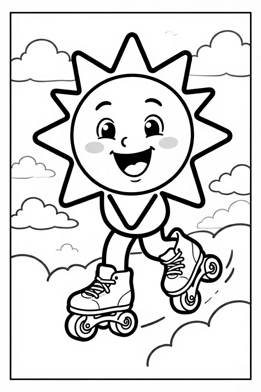 Desenhos do Sol para Imprimir e Colorir