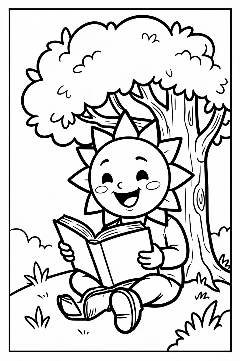 Desenhos do Sol para Imprimir e Colorir