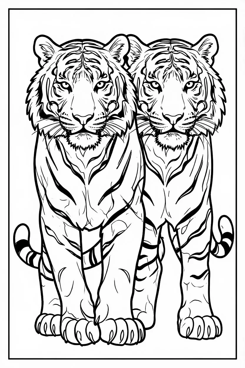 Desenhos do Tigre para Imprimir e Colorir