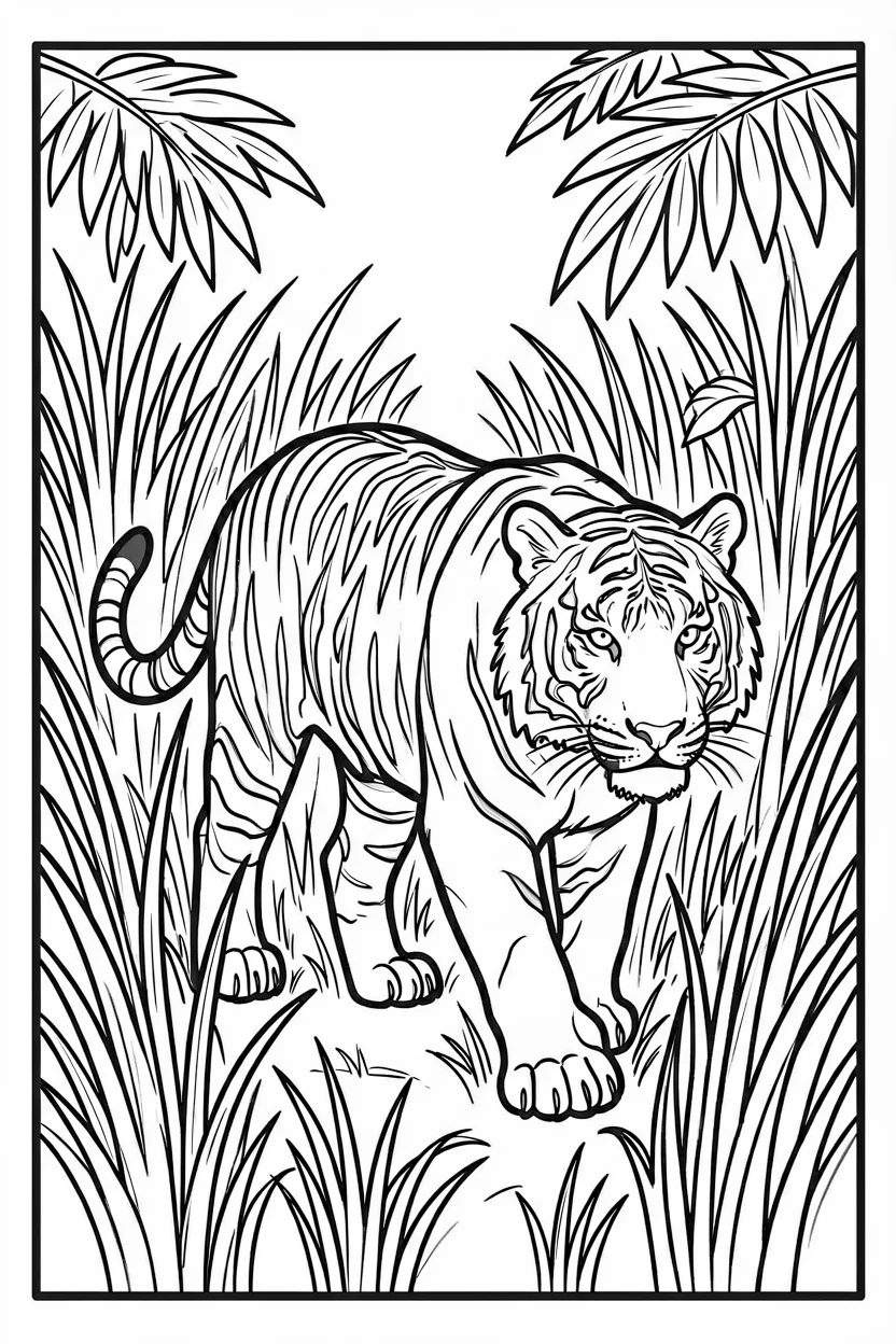 Desenhos do Tigre para Imprimir e Colorir