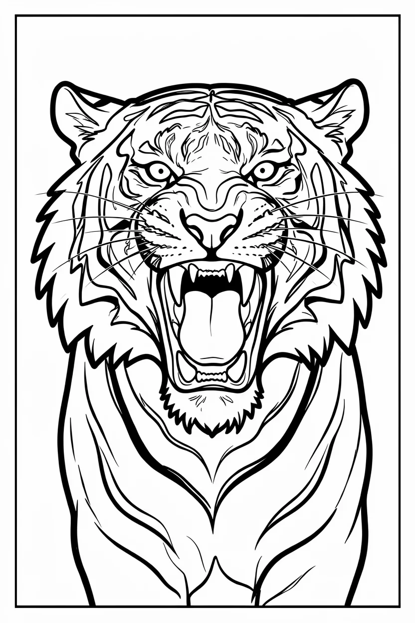 Desenhos do Tigre para Imprimir e Colorir