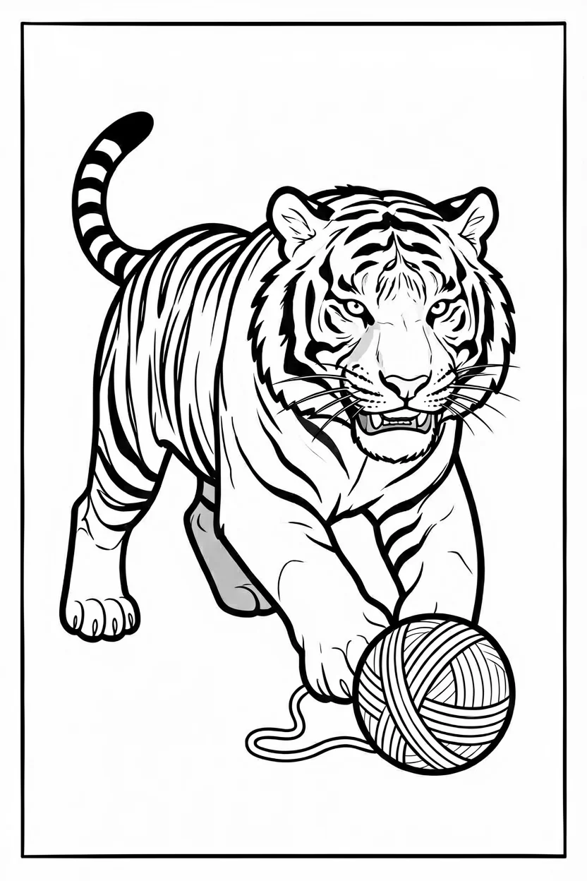Desenhos do Tigre para Imprimir e Colorir