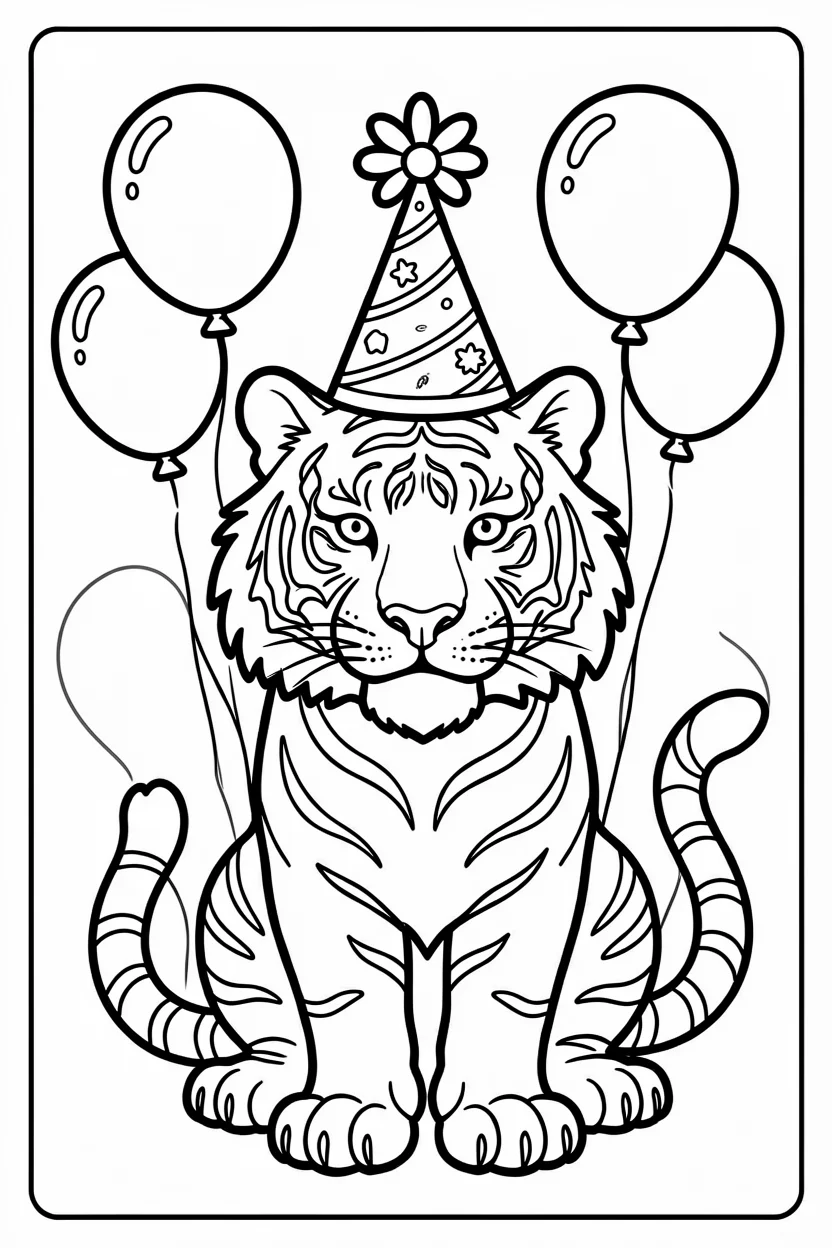 Desenhos do Tigre para Imprimir e Colorir