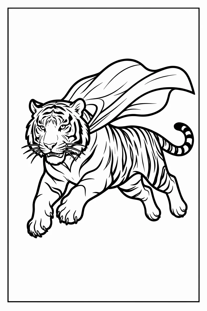 Desenhos do Tigre para Imprimir e Colorir